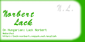 norbert lack business card